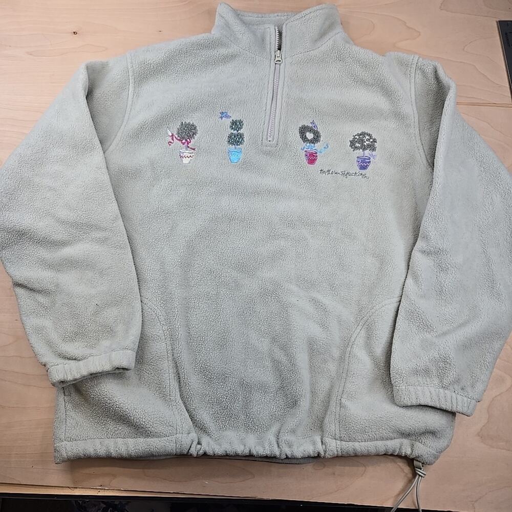 Northern Reflections Fleece Pullover Vintage Zip sage XL